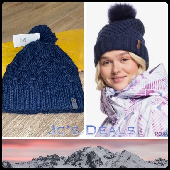 🌼 ROXY MEDIEVAL BLUE WINTER BEANIE 🌼 - Picture 1 of 8